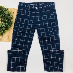 LOFT Modern Skinny Ankle Windowpane Check Pants